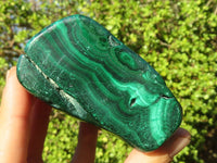 Polished Malachite Free Forms x 3 From Kolwezi, Congo