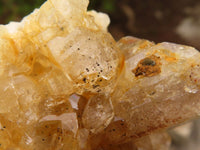 Natural Limonite Quartz Clusters x 12 From Solwezi, Zambia