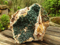 Natural Rare Ball Malachite On Drusi Quartz & Dolomite Matrix  x 1 From Kambove, Congo - Toprock Gemstones and Minerals 