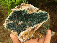 Natural Rare Ball Malachite On Drusi Quartz & Dolomite Matrix  x 1 From Kambove, Congo - Toprock Gemstones and Minerals 