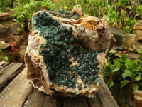 Natural Rare Ball Malachite On Drusi Quartz & Dolomite Matrix  x 1 From Kambove, Congo - Toprock Gemstones and Minerals 