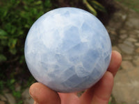 Polished Highly Selected Blue Calcite Sphere x 2 From Ihadilalana, Madagascar - TopRock