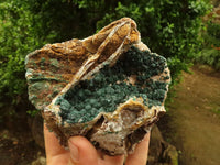 Natural Rare Ball Malachite On Drusi Quartz & Dolomite Matrix  x 1 From Kambove, Congo - Toprock Gemstones and Minerals 