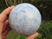 Polished Highly Selected Blue Calcite Sphere x 2 From Ihadilalana, Madagascar - TopRock