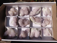 Natural Pale Lilac Spirit Quartz Clusters x 12 From Boekenhouthoek, South Africa