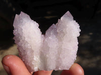 Natural Pale Lilac Spirit Quartz Clusters x 12 From Boekenhouthoek, South Africa