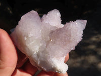 Natural Pale Lilac Spirit Quartz Clusters x 12 From Boekenhouthoek, South Africa