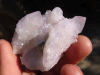 Natural Pale Lilac Spirit Quartz Clusters x 12 From Boekenhouthoek, South Africa