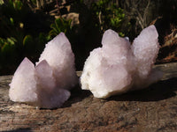 Natural Pale Lilac Spirit Quartz Clusters x 12 From Boekenhouthoek, South Africa