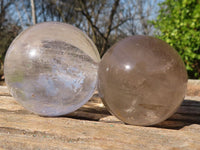 Polished Smokey Quartz Crystal Balls x 6 From Madagascar