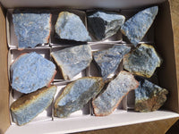 Natural Rough Dumortierite Pieces  x 12 From Mozambique