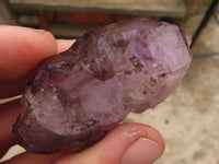 Natural Smokey Amethyst Window Quartz Crystals  x 12 From Chiredzi, Zimbabwe