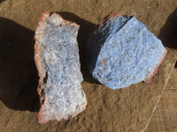 Natural Rough Dumortierite Pieces  x 12 From Mozambique