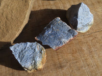 Natural Rough Dumortierite Pieces  x 12 From Mozambique