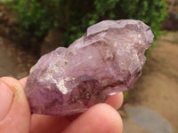 Natural Smokey Amethyst Window Quartz Crystals  x 12 From Chiredzi, Zimbabwe