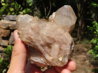 Natural Cascading Smokey White Phantom Quartz Clusters  x 6 From Luena, Congo - TopRock