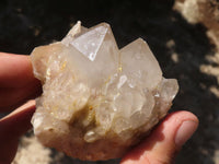 Natural Cascading Smokey White Phantom Quartz Clusters  x 6 From Luena, Congo - TopRock