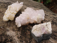 Natural Mixed Brandberg Quartz Matrix Specimens x 3 From Brandberg, Namibia