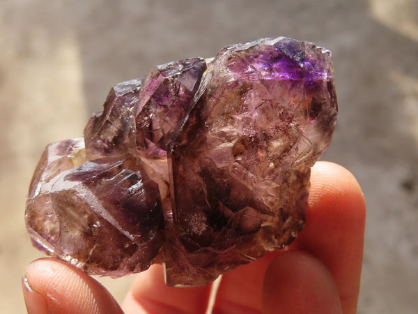 Natural Window Amethyst Crystals  x 12 From Chiredzi, Zimbabwe