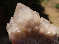 Natural Cascading Smokey White Phantom Quartz Clusters  x 6 From Luena, Congo - TopRock