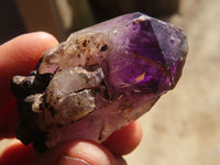 Natural Window Amethyst Crystals  x 12 From Chiredzi, Zimbabwe