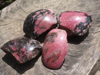 Polished One Side Polished Rhodonite Free Forms  x 4 From Madagascar - TopRock