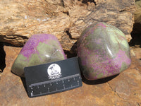 Polished Stichtite Free Forms x 2 From Barberton, South Africa - TopRock