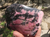 Polished One Side Polished Rhodonite Free Forms  x 4 From Madagascar - TopRock