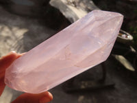 Polished Double Terminated Rose Quartz Points x 3 From Madagascar