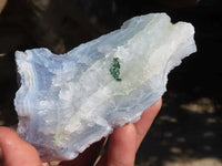 Natural Etched Blue Chalcedony Specimens  x 3 From Nsanje, Malawi