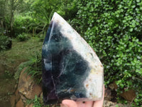 Polished Stunning Watermelon Fluorite Standing Free Form  x 1 From Uis, Namibia - TopRock