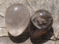 Polished Mini Smokey Morion Quartz Eggs x 12 From Madagascar - TopRock