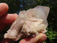 Natural Cascading Smokey White Phantom Quartz Clusters  x 12 From Luena, Congo - TopRock