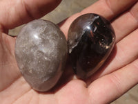 Polished Mini Smokey Morion Quartz Eggs x 12 From Madagascar - TopRock