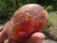 Polished Extra Large Carnelian Agate Palm Stones  x 6 From Madagascar - TopRock