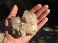 Natural Cascading Smokey Quartz Clusters x 3 From Luena, Congo