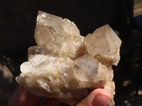 Natural Cascading Smokey Quartz Clusters x 3 From Luena, Congo