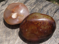 Polished Extra Large Carnelian Agate Palm Stones  x 6 From Madagascar - TopRock