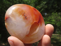 Polished Extra Large Carnelian Agate Palm Stones  x 6 From Madagascar - TopRock