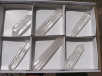 Polished Semi Optic Double Terminated Quartz Points  x 6 From Madagascar - TopRock