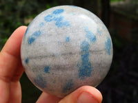 Polished Blue Dalmatian Spotted Spinel Spheres x 3 From Madagascar - TopRock