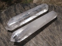 Polished Semi Optic Double Terminated Quartz Points  x 6 From Madagascar - TopRock