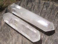 Polished Semi Optic Double Terminated Quartz Points  x 6 From Madagascar - TopRock