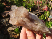 Natural Cascading Smokey Quartz Clusters x 3 From Luena, Congo