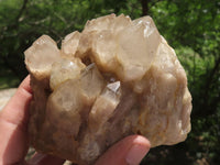 Natural Smokey White Phantom Quartz Clusters  x 3 From Luena, Congo - TopRock