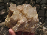 Natural Smokey White Phantom Quartz Clusters  x 3 From Luena, Congo - TopRock