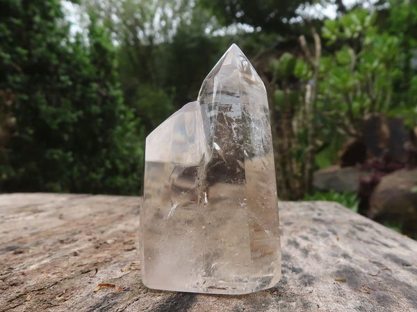 Polished Optic Wispy Smokey Phantom Quartz Points  x 12 From Madagascar - TopRock