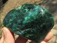 Polished Malachite Free Forms With Stunning Flower & Banding Patterns x 6 From Kolwezi, Congo - TopRock