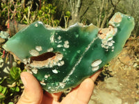 Polished Mtorolite / Emerald Chrysoprase Plates x 3 From Zimbabwe