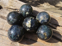 Polished Rare Iolite Spheres x 6 From Ambatofinandrahana, Madagascar